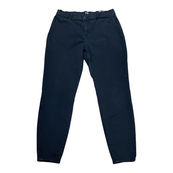 Size 14 GAP Skinny Stretch Black Jeans Pants - Picture 1 of 4